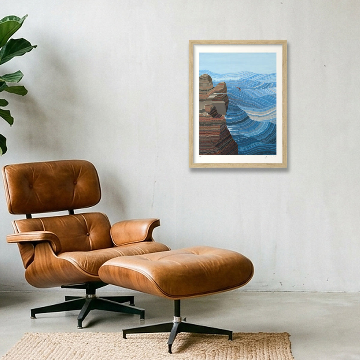 Amphitrite — 30×40cm, 12×16" Oak Frame
